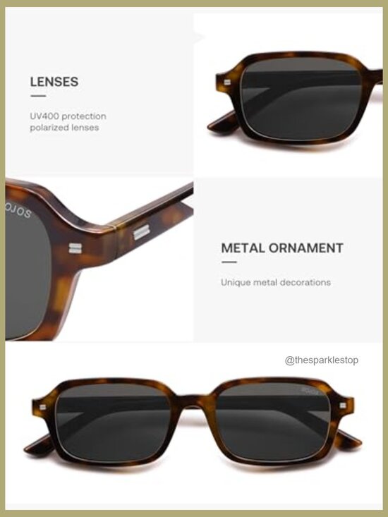 Trendy Rectangle Polarized Sunglasses Unisex main image 4